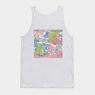 Chinoiserie garden in preppy colors Tank Top